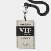 Boheemse Feest VIP All Access Pas Evenement ID Bad Badge (Voorzijde met lanyard)