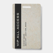 Boheemse Feest VIP All Access Pas Evenement ID Bad Badge (Achterkant)