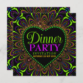 Boheemse Feestdiner Uitnodigingen (Voorkant / Achterkant)