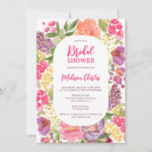 Boheemse felle bloemenboog script vrijgezellenfees kaart (Voorkant)