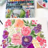 Boheemse felle bloemenboog script vrijgezellenfees kaart