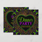 Boheemse Fiesta Dinnerfeest Uitnodigingen (Voorkant / Achterkant)