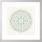  Boheemse Floral Mandala Girl's Art Print (Voorkant)