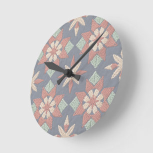 Boheemse Folk Borduurwerk Motieven Ronde Klok