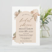 Boheemse gedroogde palmbladeren Vrijgezellenfeest Kaart (Staand voorkant)