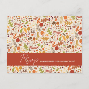 Boheemse gedroogde rustieke bloem herfst bruiloft briefkaart