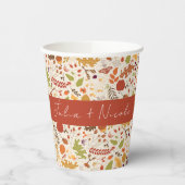 Boheemse gedroogde rustieke bloem herfst watervall papieren bekers (Links)