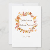 Boheemse Gedroogde Rustieke Bloemen Herfst Herfst  Kaart (Achterkant)