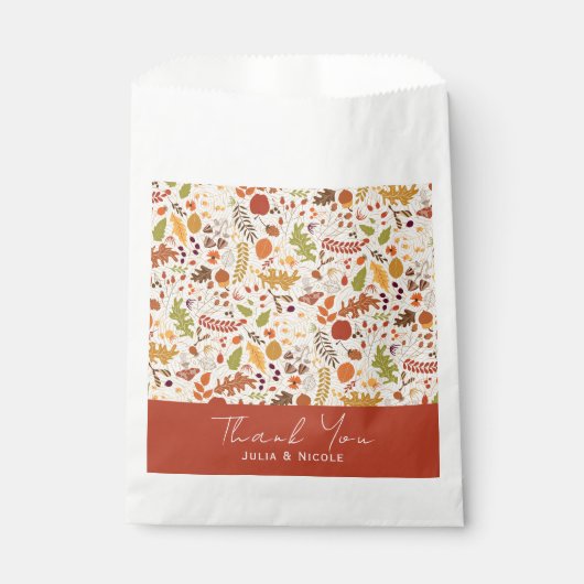 Boheemse Gedroogde Rustieke Bloemen Herfst Herfste Bedankzakje (Voorkant)