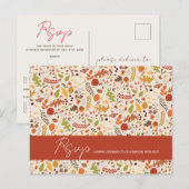 Boheemse Gedroogde Rustieke Bloemen Herfst Herfste Briefkaart (Voorkant / Achterkant)