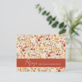 Boheemse Gedroogde Rustieke Bloemen Herfst Herfste Briefkaart (Staand voorkant)