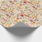 Boheemse Gedroogde Rustieke Bloemen Herfst Herfste Cadeaupapier (Hoek)