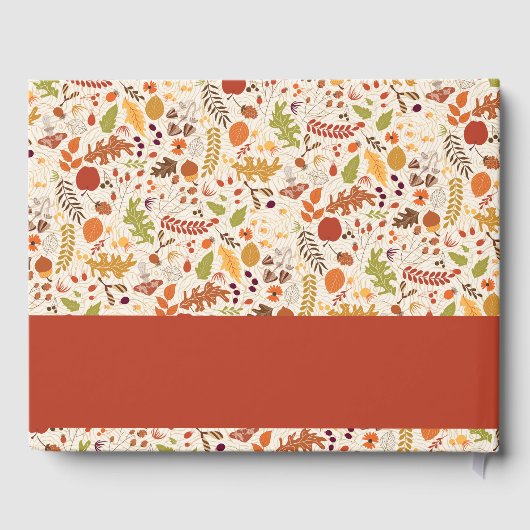 Boheemse Gedroogde Rustieke Bloemen Herfst Herfste Gastenboek (Achterkant)