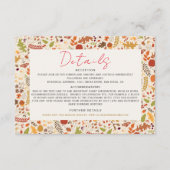 Boheemse Gedroogde Rustieke Bloemen Herfst Herfste Informatiekaartje (Voorkant)