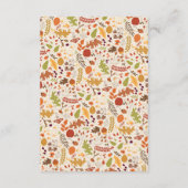 Boheemse Gedroogde Rustieke Bloemen Herfst Herfste Informatiekaartje (Achterkant)