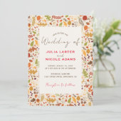 Boheemse Gedroogde Rustieke Bloemen Herfst Herfste Kaart (Staand voorkant)