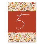 Boheemse Gedroogde Rustieke Bloemen Herfst Herfste Kaart (Achterkant)