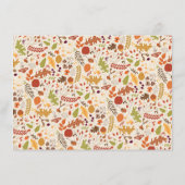 Boheemse Gedroogde Rustieke Bloemen Herfst Herfste Menu (Achterkant)