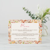 Boheemse Gedroogde Rustieke Bloemen Herfst Herfste Menu (Staand voorkant)