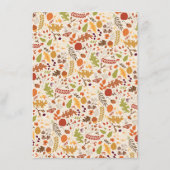 Boheemse Gedroogde Rustieke Bloemen Herfst Herfste Menu (Achterkant)