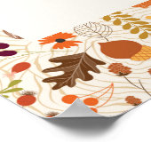 Boheemse Gedroogde Rustieke Bloemen Herfst Herfste Poster (Hoek)