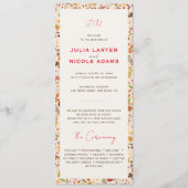 Boheemse Gedroogde Rustieke Bloemen Herfst Herfste Programmakaart (Voorkant)