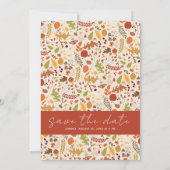 Boheemse Gedroogde Rustieke Bloemen Herfst Herfste Save The Date (Achterkant)