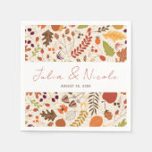 Boheemse Gedroogde Rustieke Bloemen Herfst Herfste Servet (Voorkant)