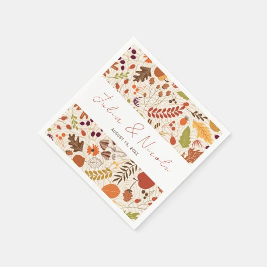 Boheemse Gedroogde Rustieke Bloemen Herfst Herfste Servet (Hoek)