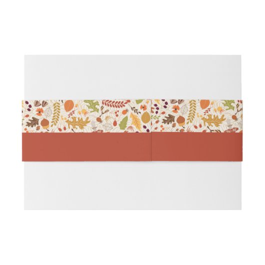 Boheemse Gedroogde Rustieke Bloemen Herfst Herfste Uitnodigingen Wikkel (Achterkant Voorbeeld)