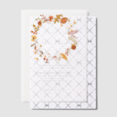 Boheemse Gedroogde Rustieke Bloemen Herfst Herfste Vellum Uitnodigingen (Offset (Uitnodiging))