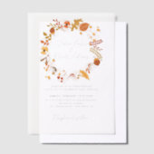 Boheemse Gedroogde Rustieke Bloemen Herfst Herfste Vellum Uitnodigingen (Offset)