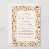 Boheemse gedroogde rustieke herfst baby shower kaart (Voorkant)