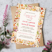 Boheemse gedroogde rustieke herfst Herfst verlovin Kaart