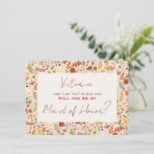 Boheemse Gedroogde Rustieke Herfst Herfsten Bruids Menu (Staand voorkant)