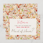 Boheemse Gedroogde Rustieke Herfst Herfsten Bruids Menu (Voorkant / Achterkant)