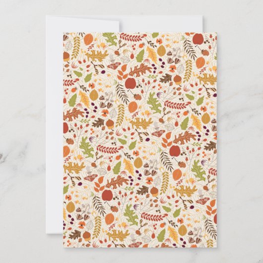 Boheemse Gedroogde Rustieke Herfst Herfsten Vrijge Kaart (Achterkant)