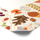 Boheemse gedroogde rustieke herfst valt bruidsdouc poster (Hoek)