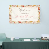 Boheemse gedroogde rustieke herfst valt bruidsfees spandoek (Beurs)
