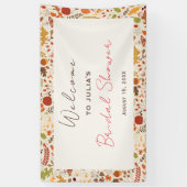 Boheemse gedroogde rustieke herfst valt bruidsfees spandoek (Verticaal)
