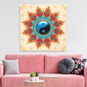Boheemse Geest Yin Yang Ingepakte Canvas Afdruk (Insitu (Woonkamer))