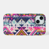 Boheemse geïnspireerde telefoonhoes iPhone 15 case (Achterkant horizontaal)