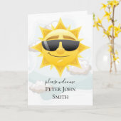  Boheemse Gele Gouden Straal Zonneschijn baby Kaart (Gele Bloem)