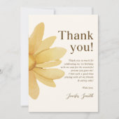 Boheemse Gele Madeliefjes Bloemige Verjaardagsfees Bedankkaart (Voorkant)