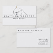 Boheemse Geometrische Berg Logo | Aangepast bedrij Visitekaartje (Voorkant / Achterkant)