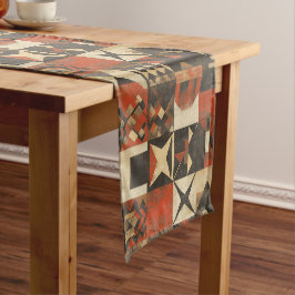 Boheemse geometrische print tafel runner korte tafelloper