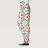 Boheemse gestreepte bloemen: met de hand getekende leggings (Links)