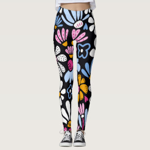 Boheemse Glas-in-Lood Margriet Kunst Leggings