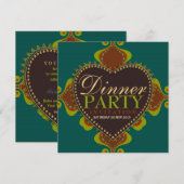 Boheemse Godin Diner Verjaardagsfeest Uitnodiginge Kaart (Voorkant / Achterkant)