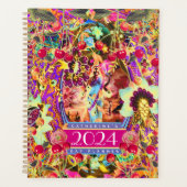 Boheemse Godin Neon 2024 Dag Planner (Voorkant)